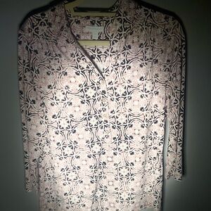 Charter club pink and black blouse